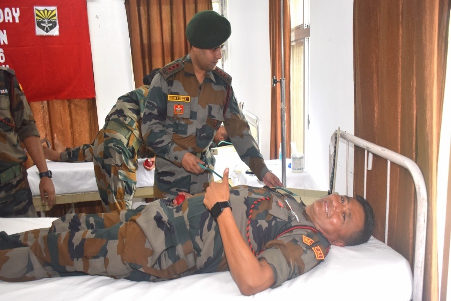 ASSAM RIFLES ORGANISES BLOOD DONATION DRIVE ON WORLD HEALTH DAY in TRIPURA