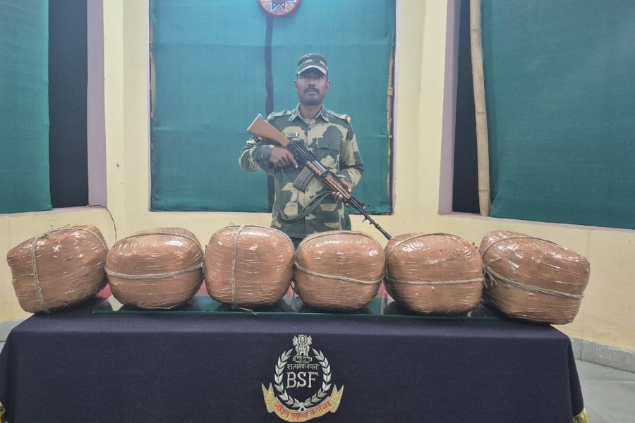 BSF SEIZES 72 KG GANJA from Tripura