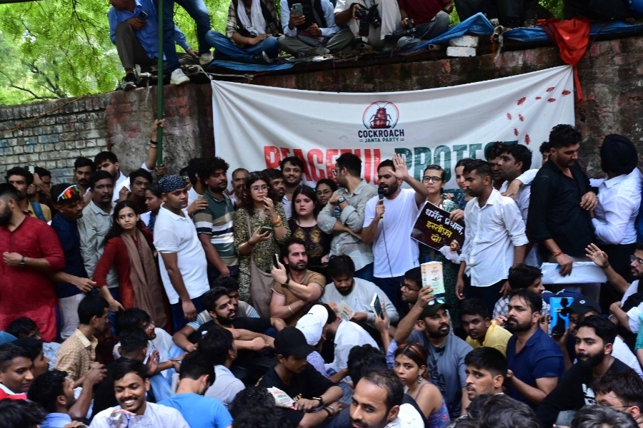 CJP Holds First Ground Protest at Jantar Mantar Over Exam Irregularities