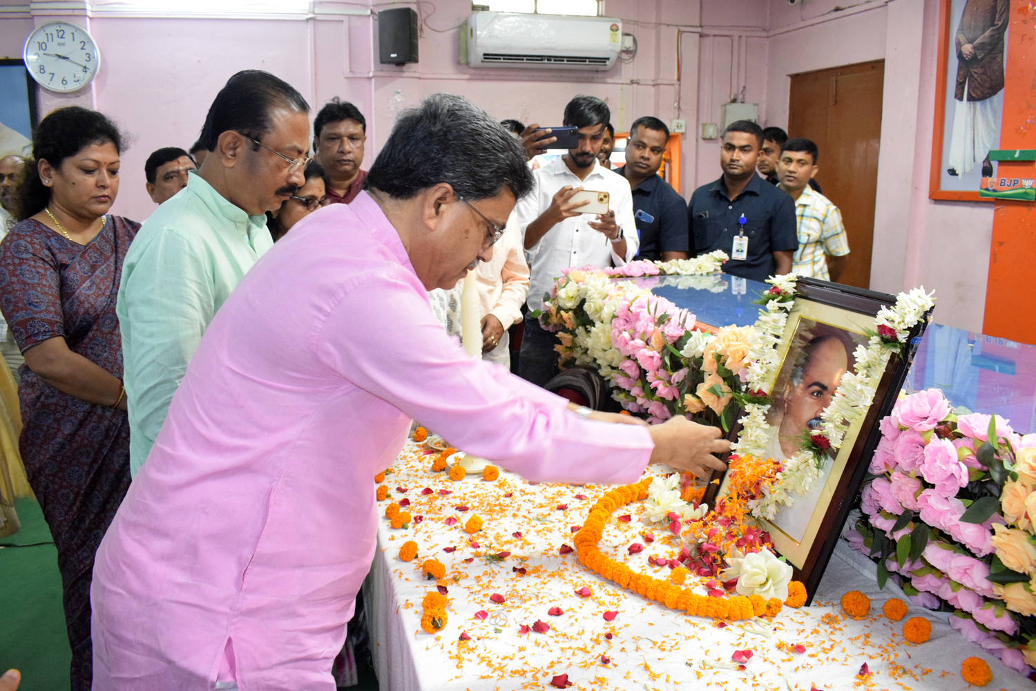 Tripura BJP observes death anniversary of Shyama Prasad Mukherjee, CM, Rajib paid tribute