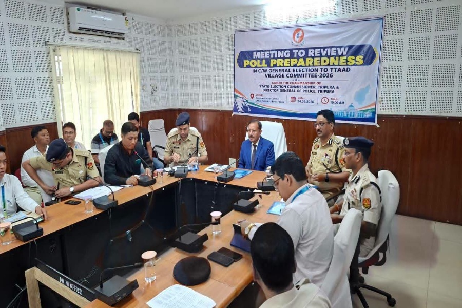 Election Commission reviews North Tripura preparedness, security for VC polls
