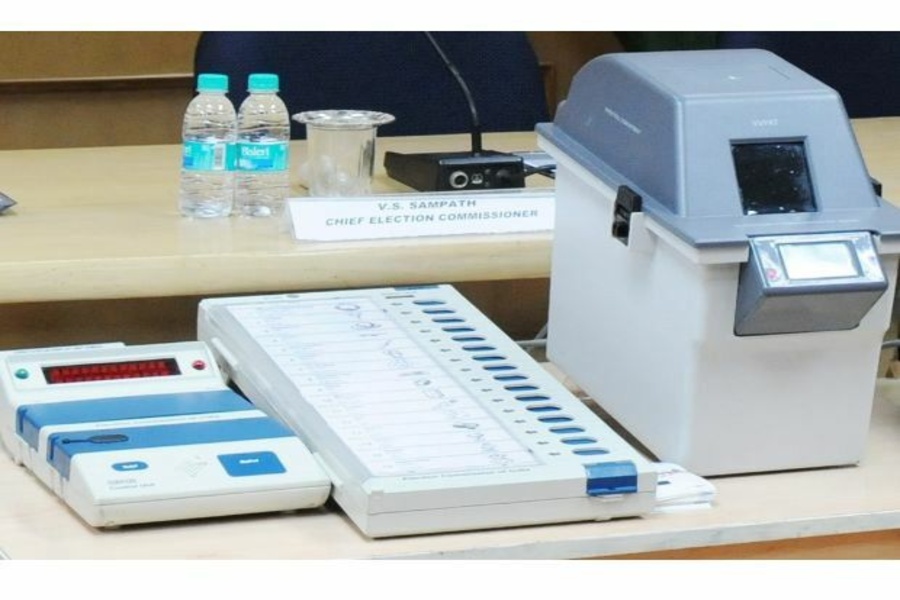 First randomization of EVMs, VVPATs for Dharmanagar Bye-Election on March 20