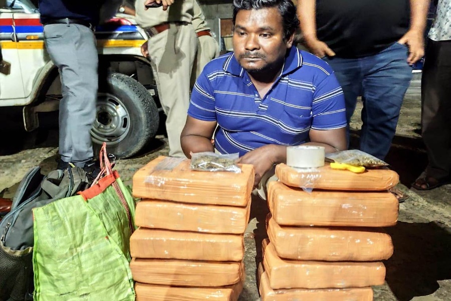 One arrested with cannabis of Rs 9 la...