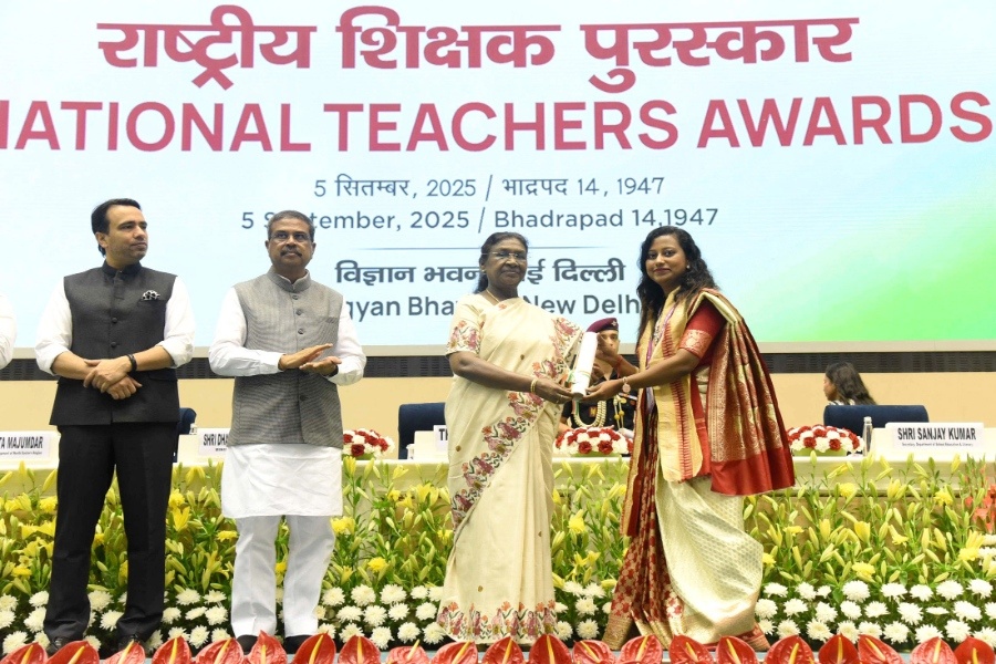 President Murmu Honours Tripura’s Bidisha Majumder with National Teachers’ Award