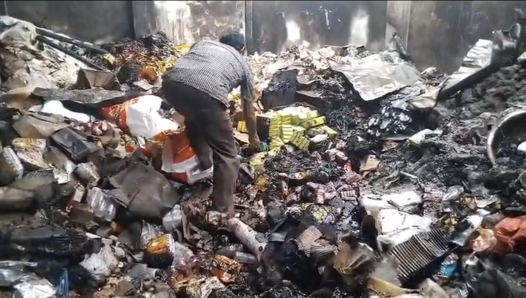 Shop gutted in devastating fire Tripura village