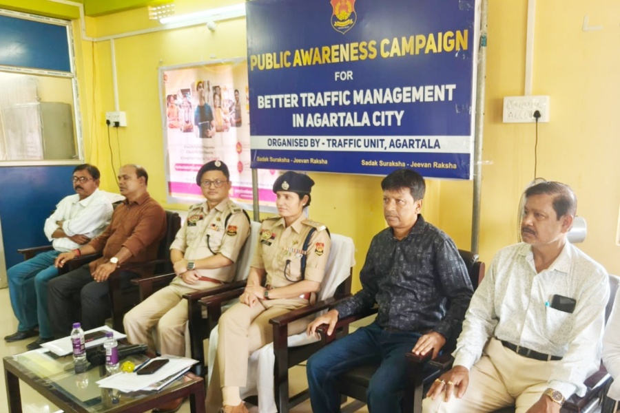Traffic Police Launches Outreach Drive in Agartala Ahead of Durga Puja, Partners with Markets and Unions for Smoother Traffic Flow