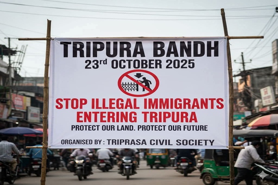 Tripura Bandh: Civil Society to Hold Statewide Picketing in 25 Locations tomorrow