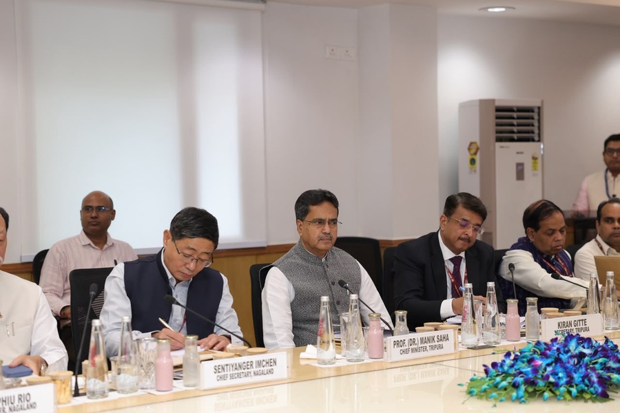 Tripura CM Seeks Stronger Push for Growth and Connectivity in Niti Aayog meet