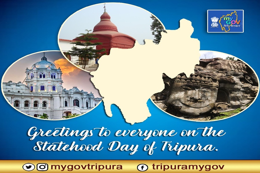 Tripura Statehood Day: National Leaders Extend Greetings to Tripura