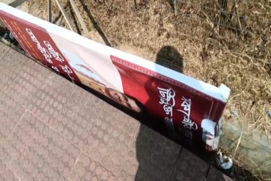 Tripura CM's poster Found in Drain Ou...