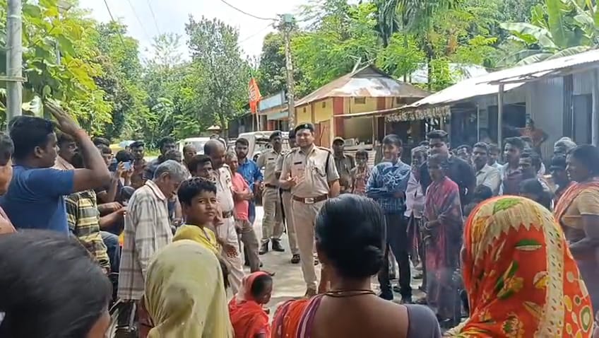 Villagers block road over wild elephant attacks in Tripura village