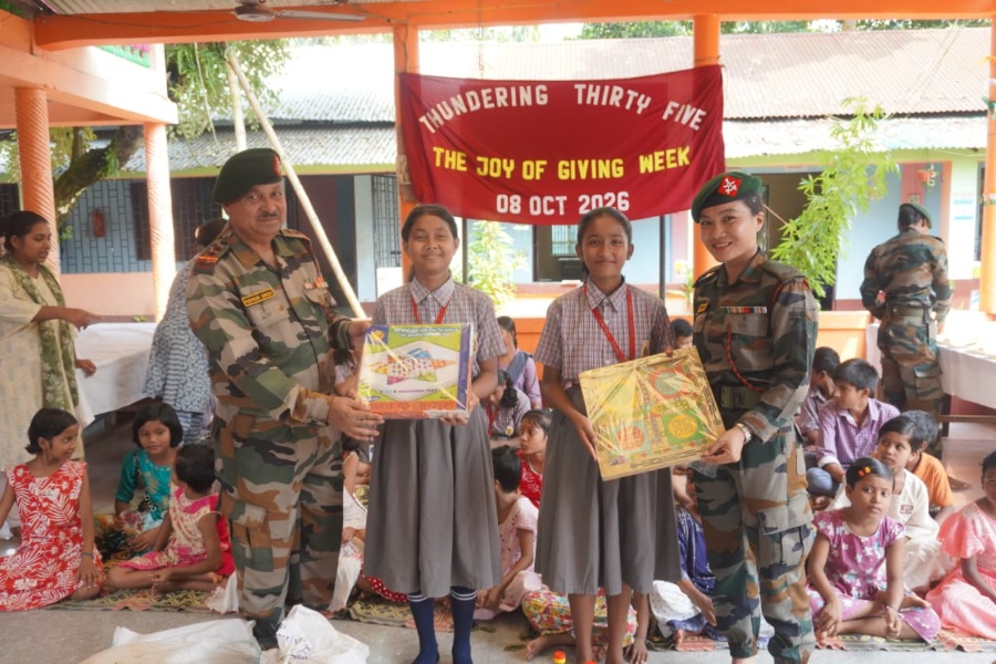 Assam Rifles Marks Daan Utsav with Outreach to Elderly and Children in Tripura