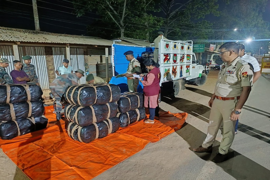 578 Kg Ganja Seized on Amtali Bypass, One Arrested