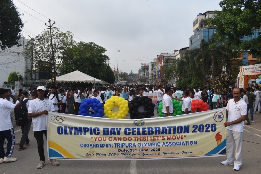 Assam Rifles Joins International Olympic Day Celebrations in Agartala